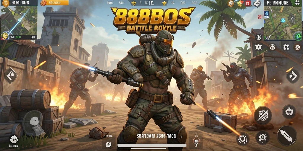 Gameplay seru 88BOS di arena Battle Royale.