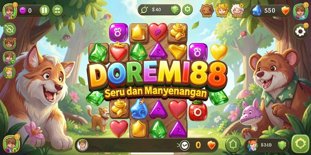Tampilan gameplay DOREMI88 yang penuh warna dan menarik.