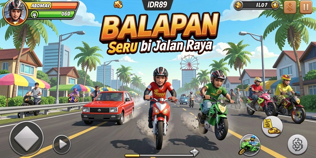 Gameplay balapan yang seru dan menegangkan di IDR89.