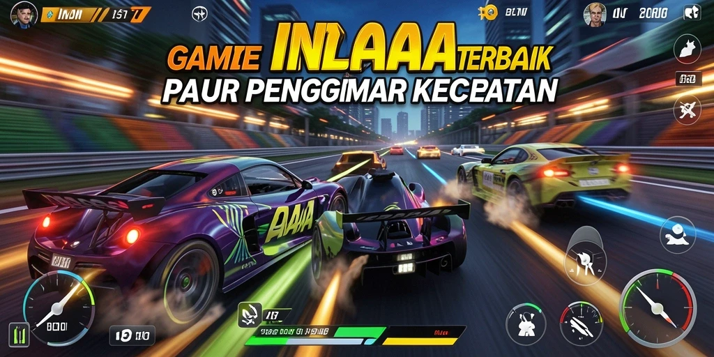 Gameplay seru di INDAAA dengan laga balapan yang mendebarkan.