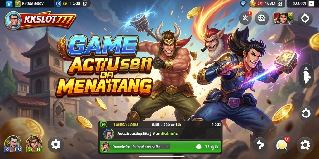 Screenshot KKSLOT777 menampilkan pertempuran seru yang mendebarkan.