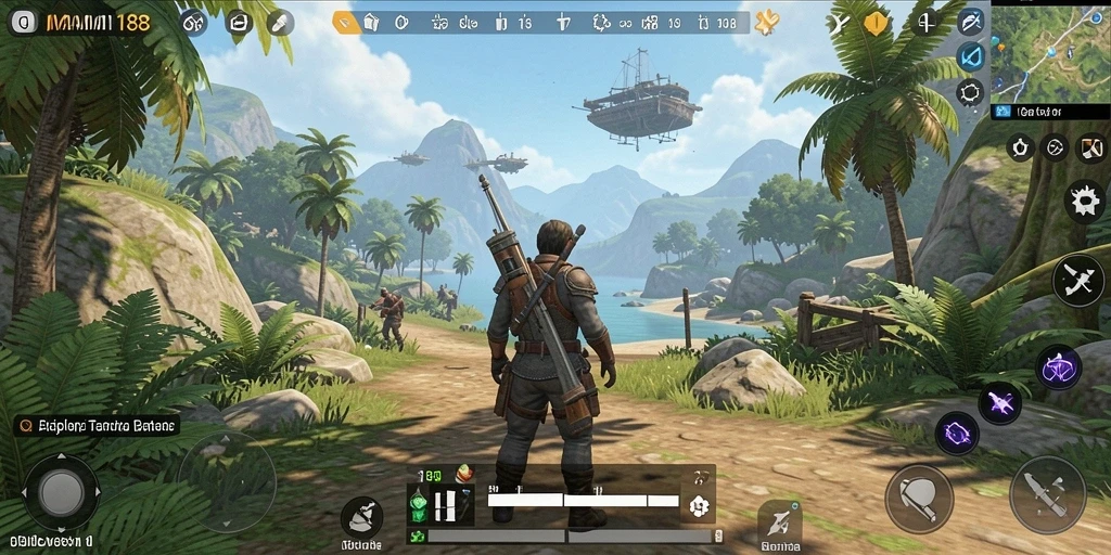 Tangkapan layar gameplay MAMI188 menunjukkan petualangan seru di dunia terbuka.