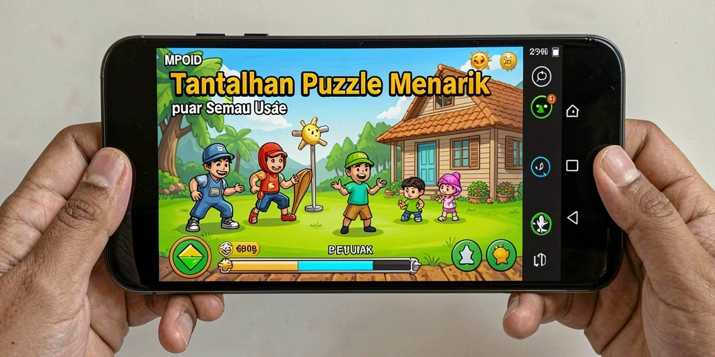Screenshot MPOID menunjukkan gameplay puzzle yang menarik dan menantang.