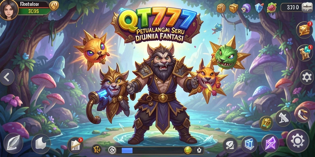 Tangkapan layar gameplay QT777 yang menunjukkan aksi seru petualangan.