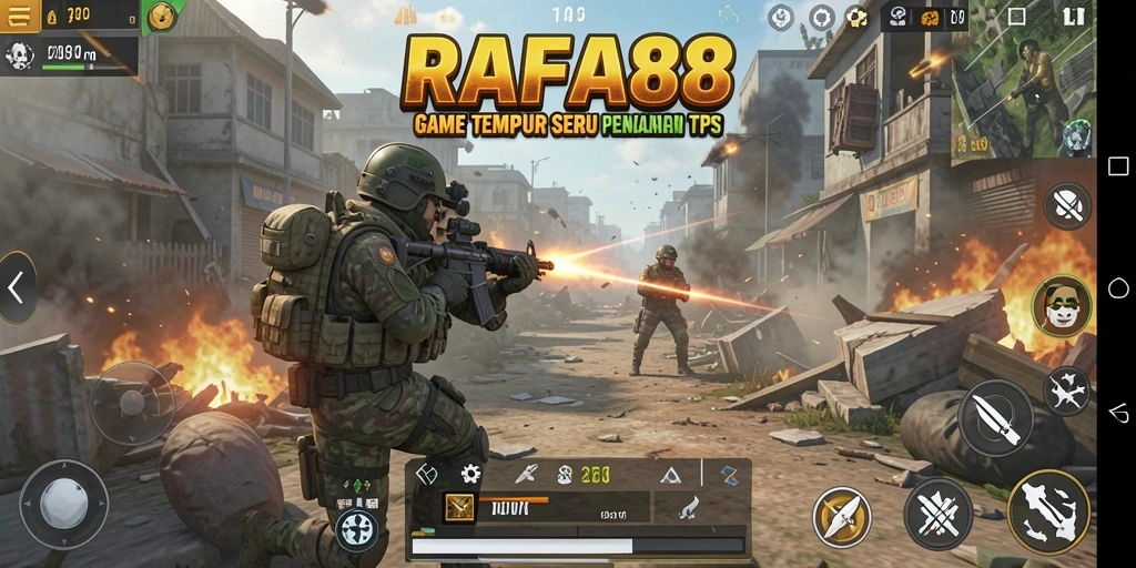 Tampilan gameplay seru RAFA88 dengan aksi TPS yang memukau.