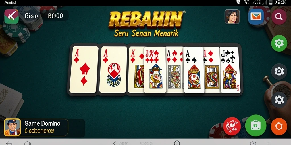 Tampilan menarik gameplay domino di REBAHIN.