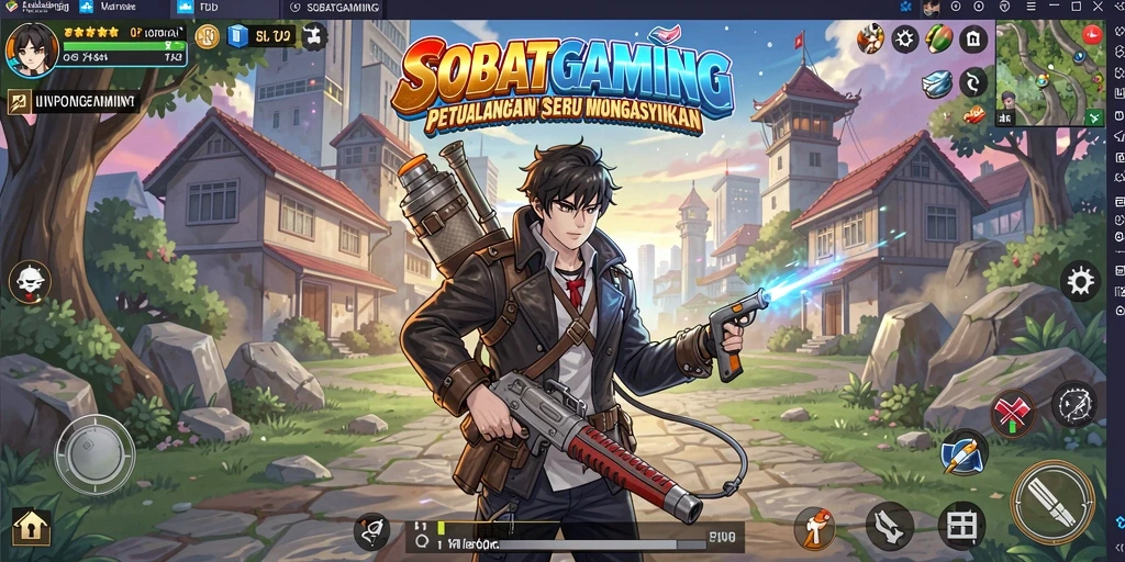 Tampilan gameplay SOBATGAMING yang menarik dengan karakter anime.